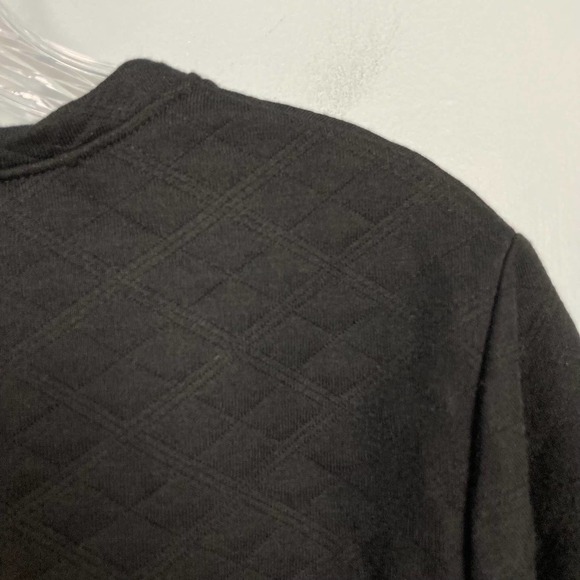 BROOME Allen Black Quilted Simple Love Life Quote Sweatshirt Juniors' Size M - Picture 11 of 12